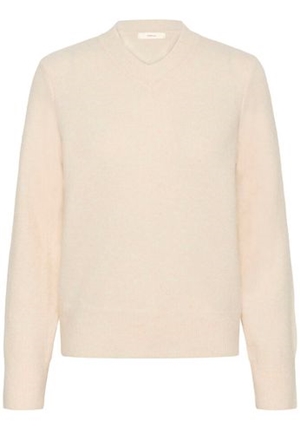 Tröjor/Koftor - GuniIW V-neck – Whisper White Melange